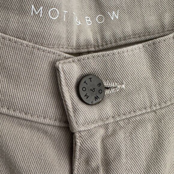 Mott and Bow Slim Mercer Mens 35x30 Khaki Stretch Twill Denim $149 - Picture 9 of 9